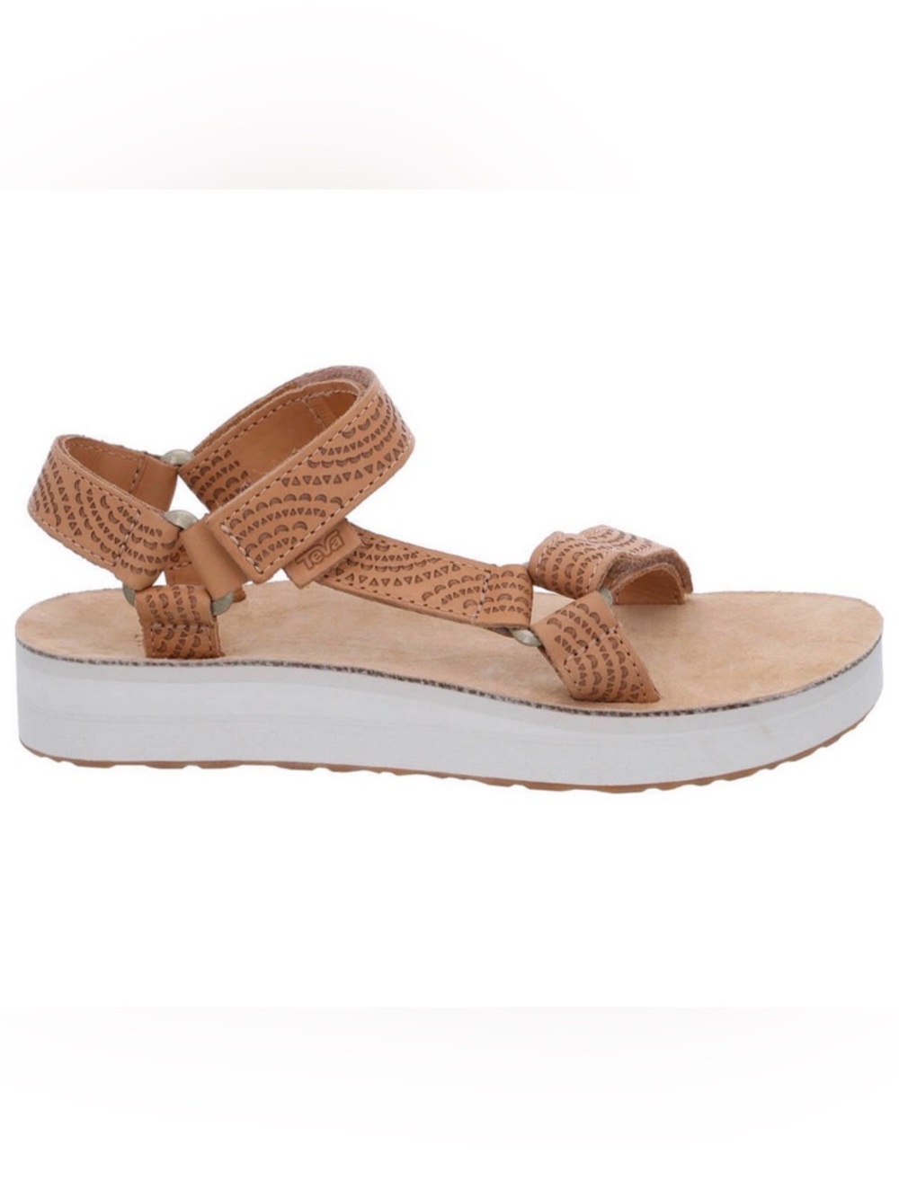 Teva Midform Universal Geometric Leather Sandal Sand Dune Size 8